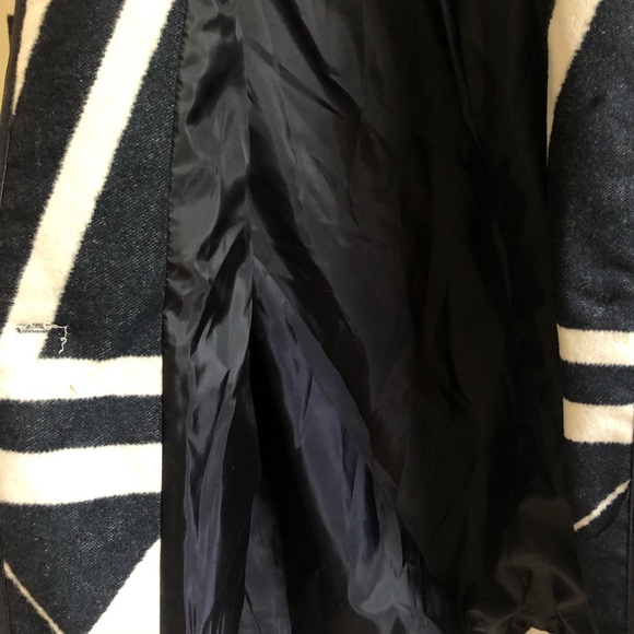 Zara Basic Blue and White Coat Size M - Picture 3 of 6